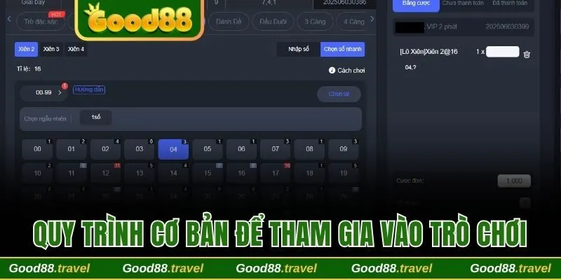 Quy trình cơ bản để tham gia vào trò chơi